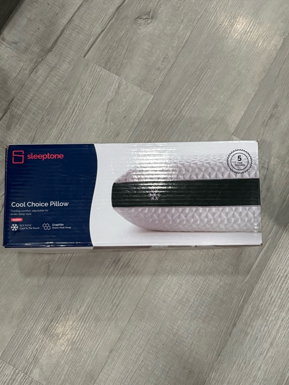 Sleeptone Cool Choice Pillow in White with Graphite Cooling Strip